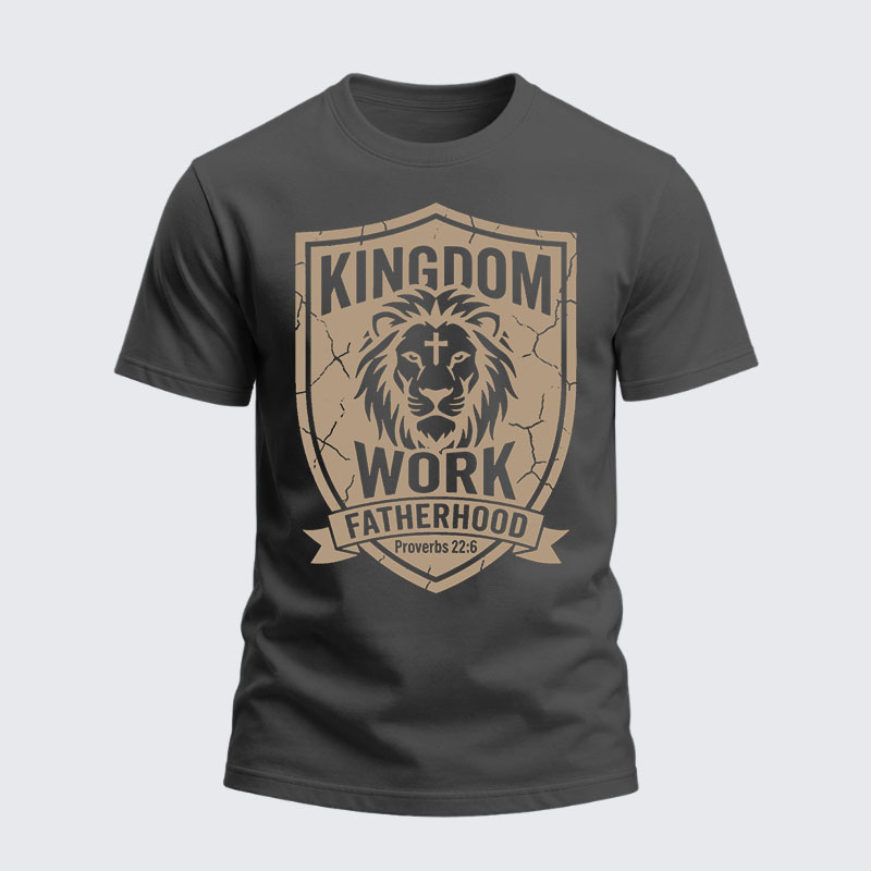 Heavyweight Cotton Tee - Fatherhood is Kingdom Work