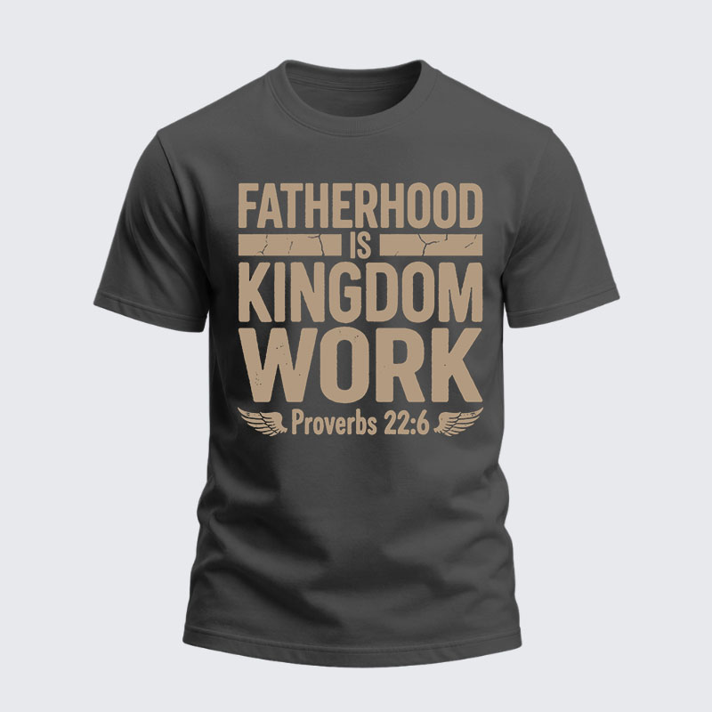 Heavyweight Cotton Tee - Fatherhood is Kingdom Work