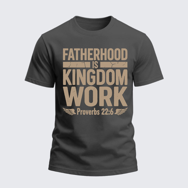Heavyweight Cotton Tee - Fatherhood is Kingdom Work