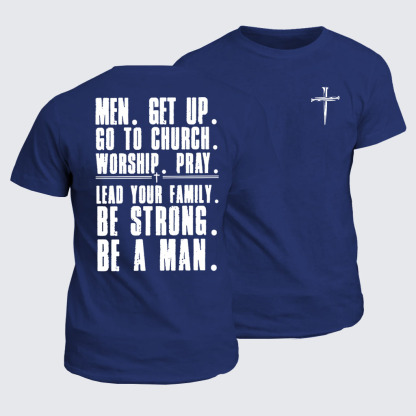 Classic Cotton Tee -  Pray Worship Lead Your Family