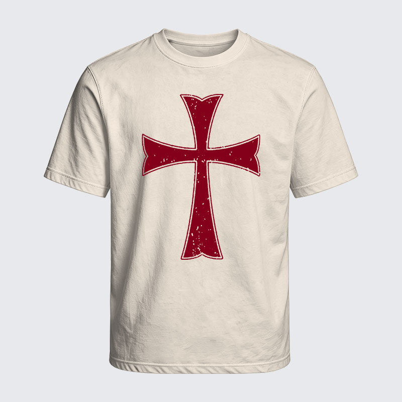 Washed T-Shirt - Knights Templar Crusader Cross