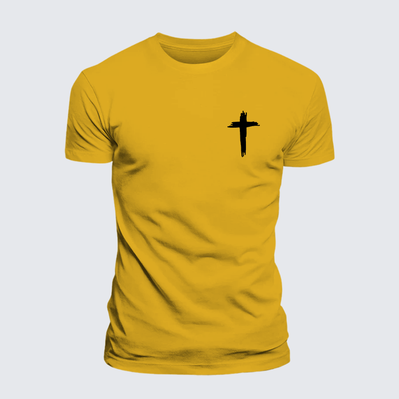 Cross Printed Jesus God Christian Premium Mercerized Cotton Tee