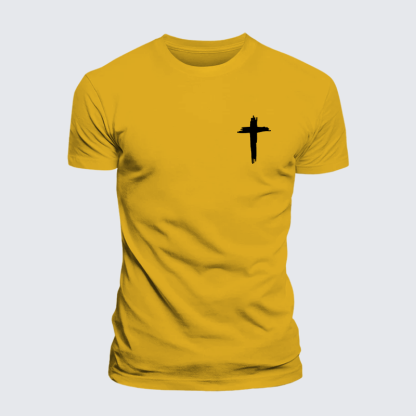 Cross Printed Jesus God Christian Premium Mercerized Cotton Tee