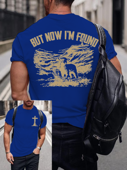 But Now I‘m Found Jesus God Christian Cotton T-Shirt