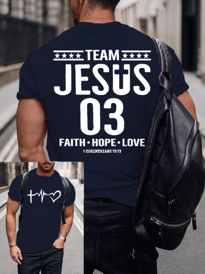 Team Jesus 03 Jesus God Christian Cotton T-Shirt