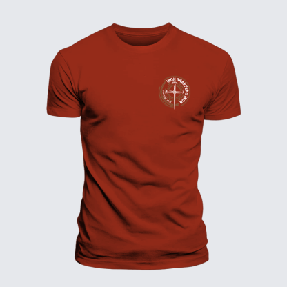 Iron Sharpens Iron - Proverbs 27:17 Jesus God Christian Premium Mercerized Cotton Tee