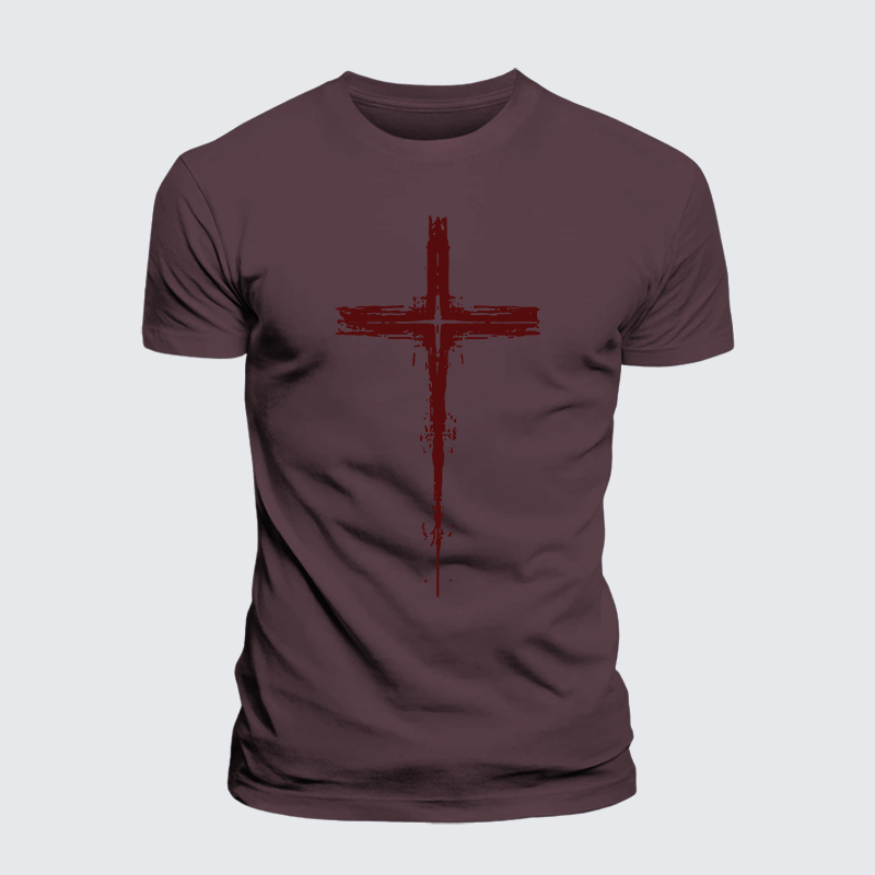 Light of Cross Jesus God Christian Premium Mercerized Cotton Tee