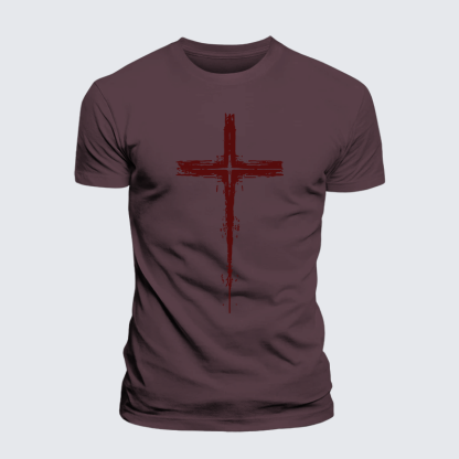 Light of Cross Jesus God Christian Premium Mercerized Cotton Tee