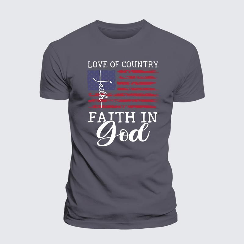 Faith In God Jesus God Christian Premium Mercerized Cotton Tee