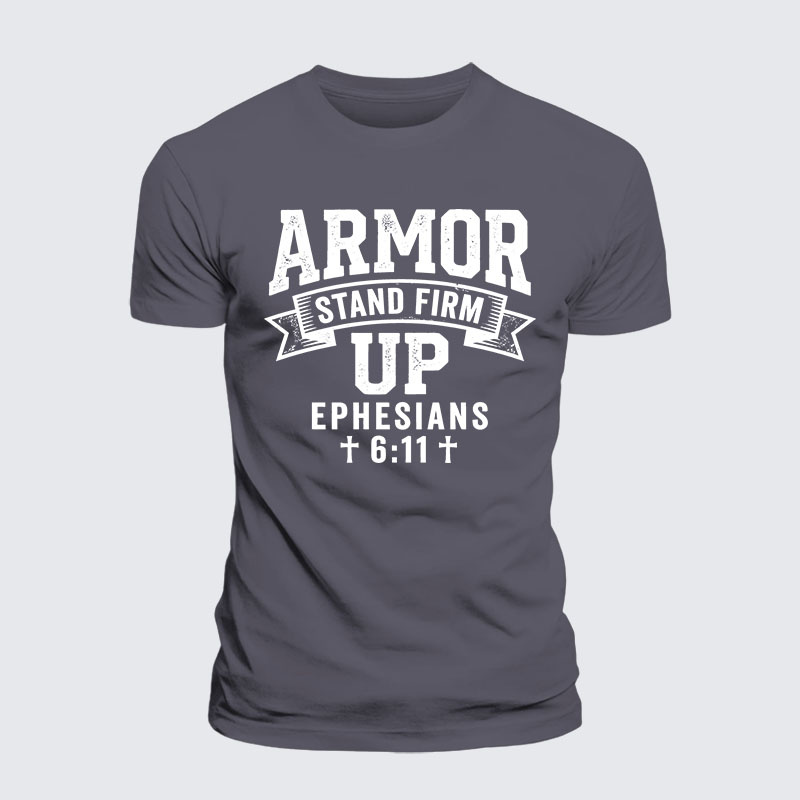 Armor Up Jesus God Christian Premium Mercerized Cotton Tee