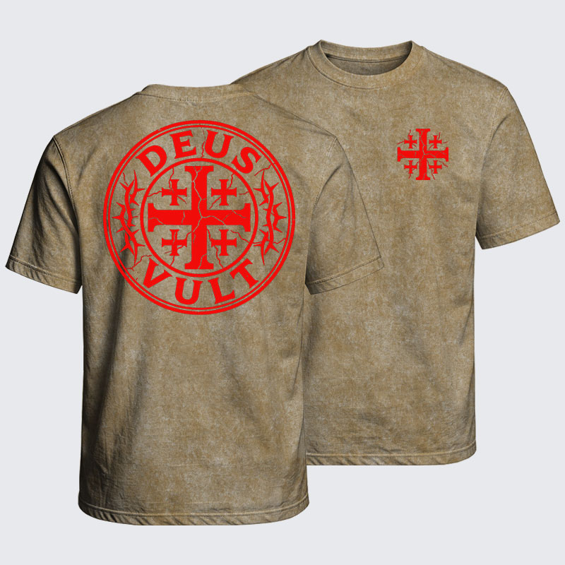 Washed T-Shirt - Deus Vult
