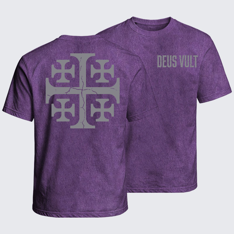 Washed T-Shirt - Deus Vult