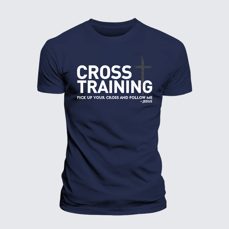 Cross Training Jesus God Christian Premium Mercerized Cotton Tee