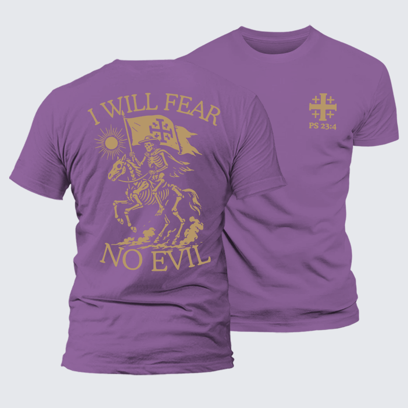 I Will Fear Jesus God Christian Premium Mercerized Cotton Tee