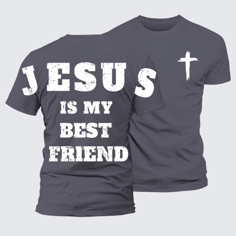 Jesus Is My Best Friend Jesus God Christian Premium Mercerized Cotton Tee