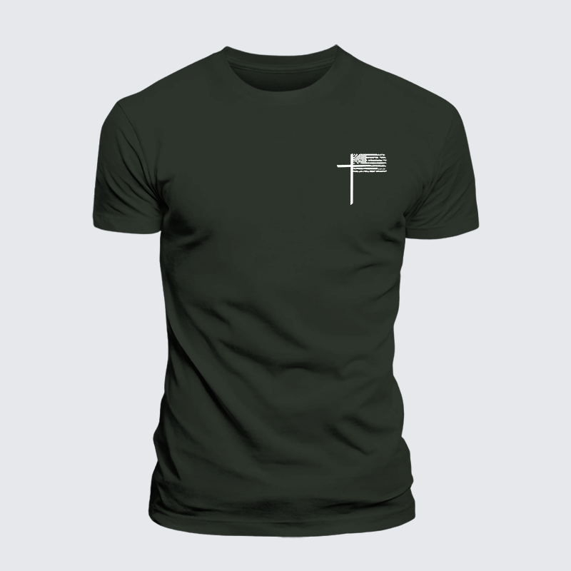 Cross Jesus God Christian Premium Mercerized Cotton Tee