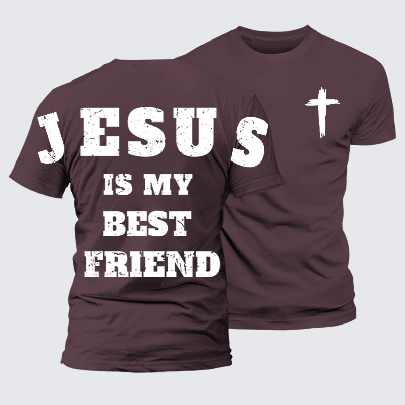 Jesus Is My Best Friend Jesus God Christian Premium Mercerized Cotton Tee