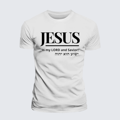 Jesus Is My Lord And Savior Jesus God Christian Premium Mercerized Cotton Tee
