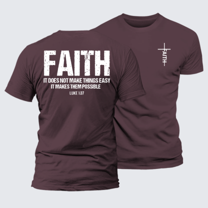 Faith Jesus God Christian Premium Mercerized Cotton Tee