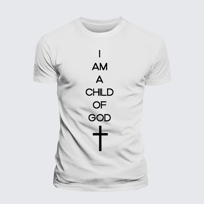 I Am A Child Of God Jesus God Christian Premium Mercerized Cotton Tee