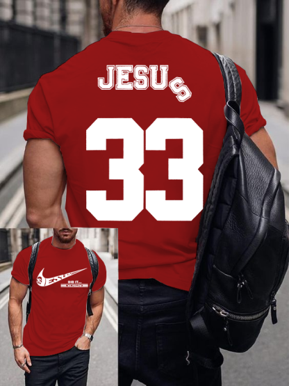Jesus Did It Jesus God Christian Cotton T-Shirt