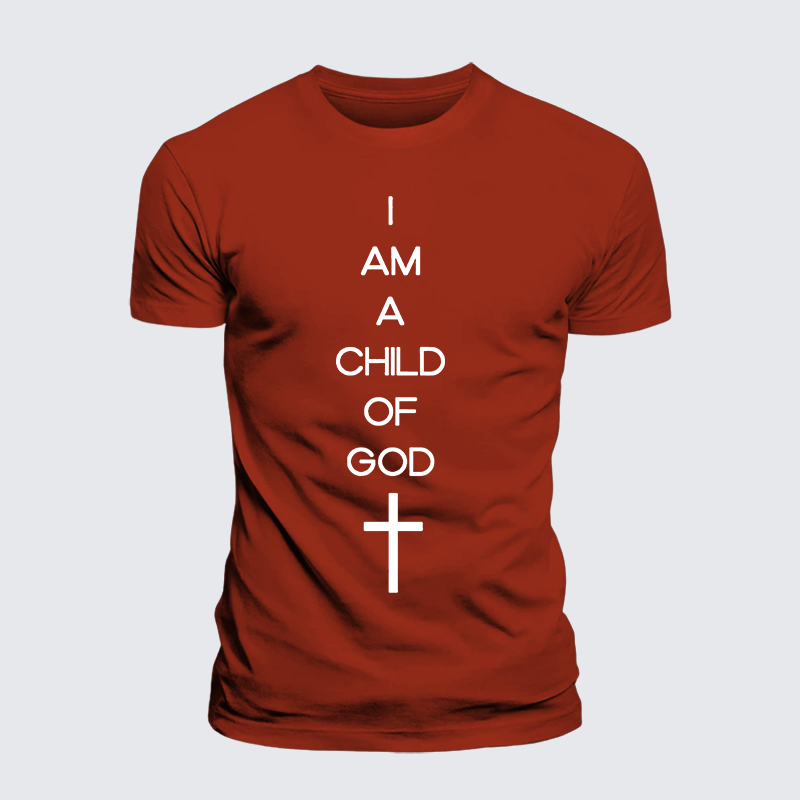 I Am A Child Of God Jesus God Christian Premium Mercerized Cotton Tee