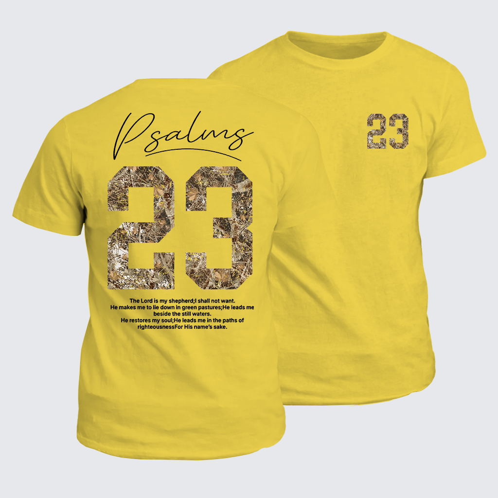 [Copy]Psalm 23:1 Jesus God Christian Cotton T-Shirt
