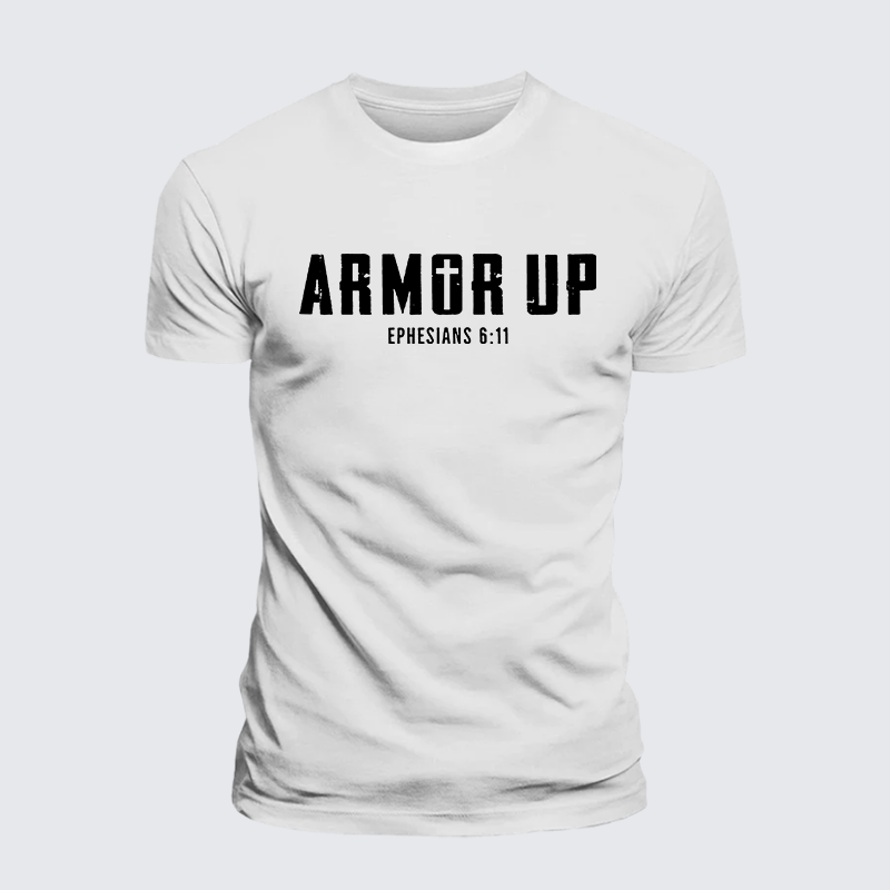Armor Up Jesus God Christian Premium Mercerized Cotton Tee