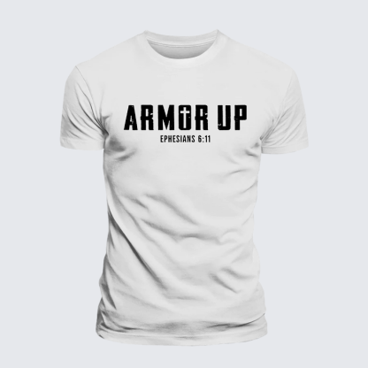 Armor Up Jesus God Christian Premium Mercerized Cotton Tee