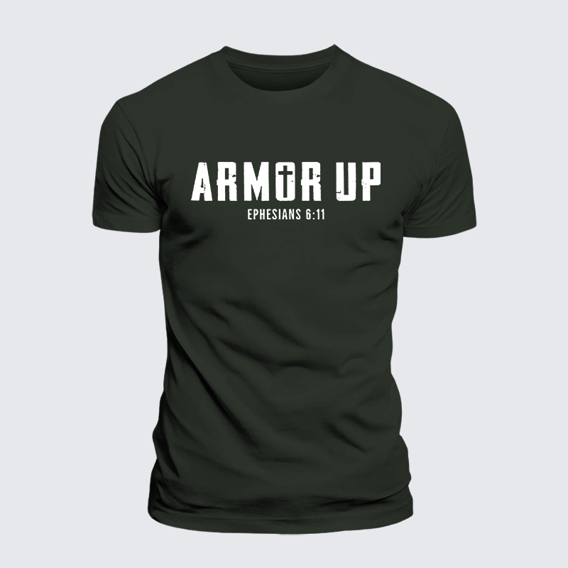 Armor Up Jesus God Christian Premium Mercerized Cotton Tee