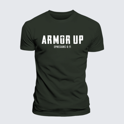 Armor Up Jesus God Christian Premium Mercerized Cotton Tee