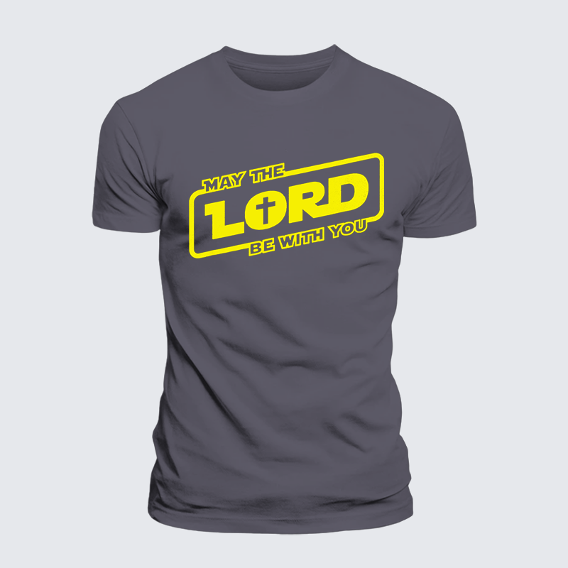 Lord Be With You Jesus God Christian Premium Mercerized Cotton Tee