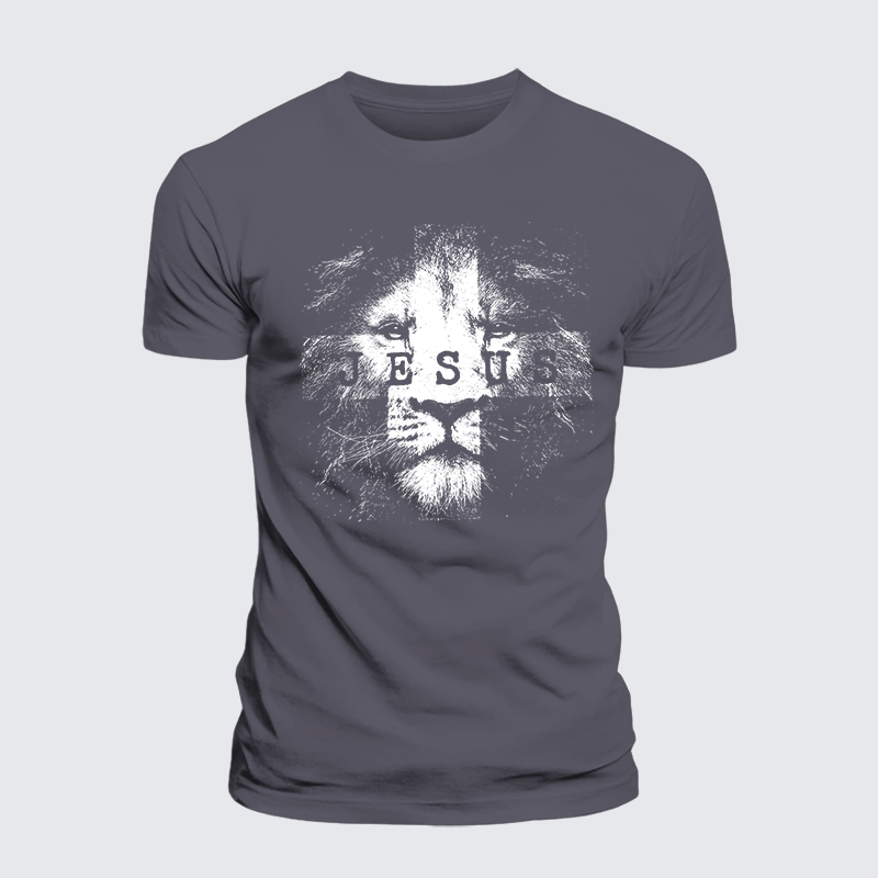 Jesus Lion Jesus God Christian Premium Mercerized Cotton Tee