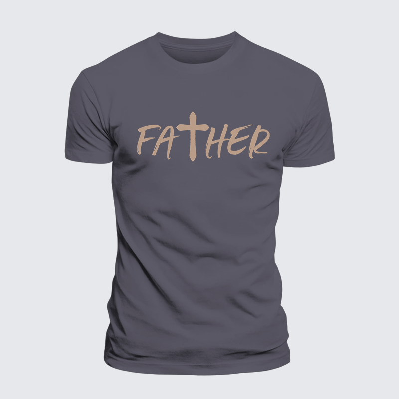 Father Christian Cross Jesus God Christian Premium Mercerized Cotton Tee