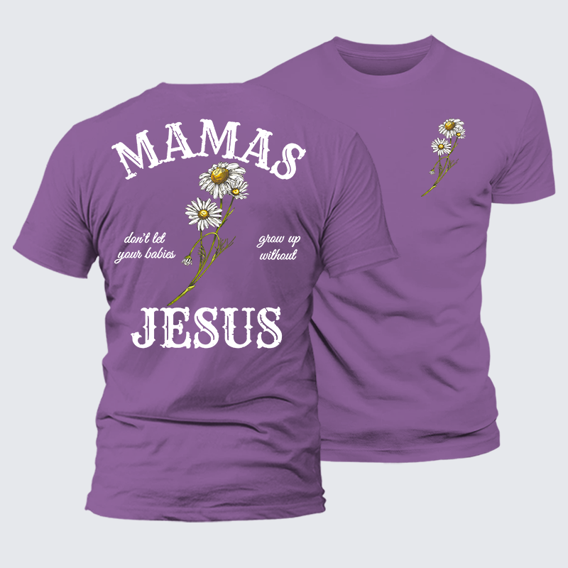 Blossoms Of Faith And Love Jesus God Christian Premium Mercerized Cotton Tee