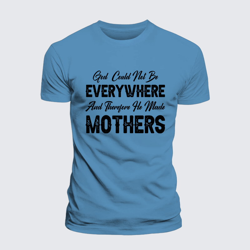 God Made Mothers  Jesus God Christian Premium Mercerized Cotton Tee