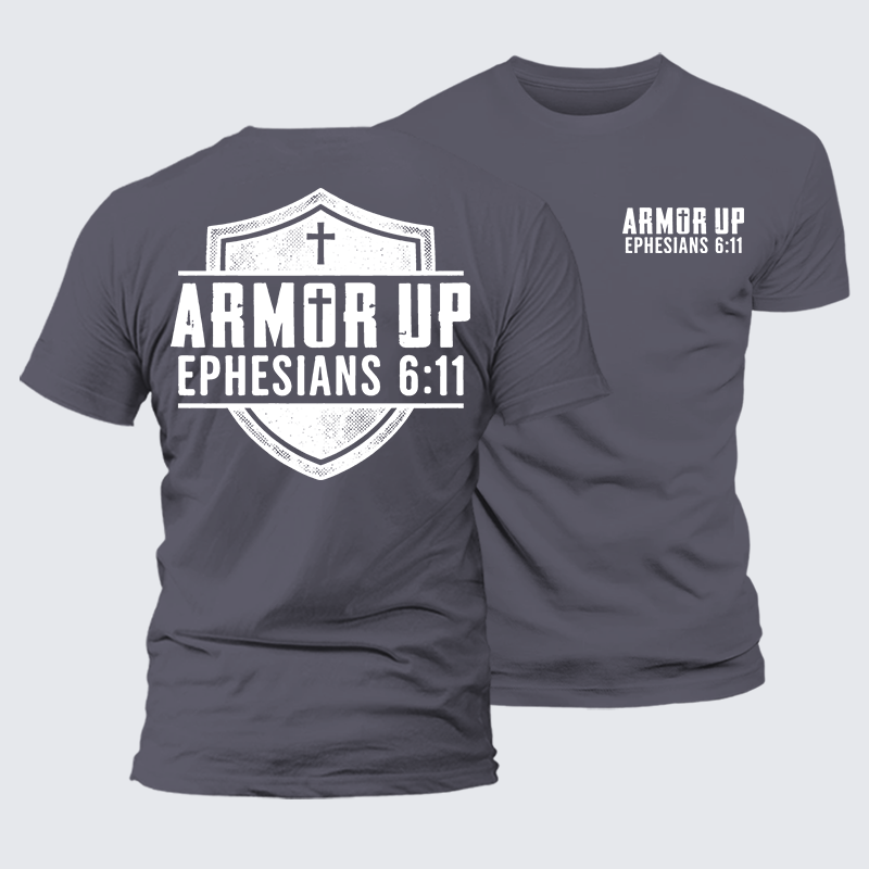 Armor Up Jesus God Christian Premium Mercerized Cotton Tee
