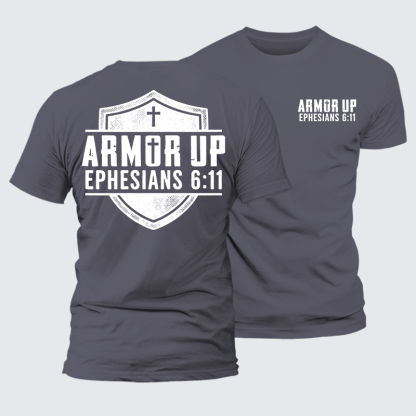 Armor Up Jesus God Christian Premium Mercerized Cotton Tee