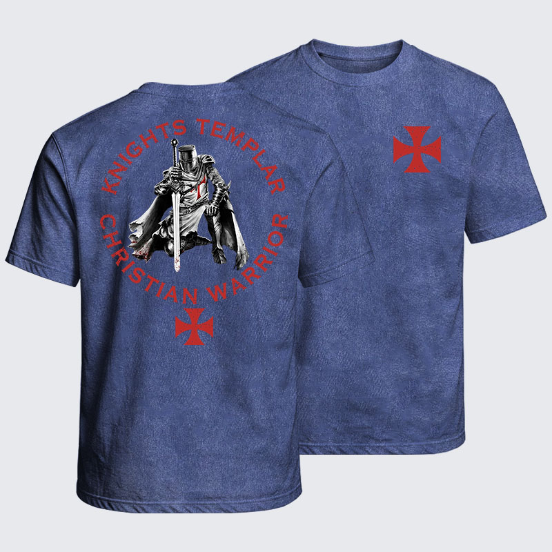 Washed T-Shirt - Knights Templar Templar Cross Crusader Knight