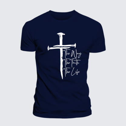 Jesus The Way The Truth The Life Jesus God Christian Cotton T-Shirt