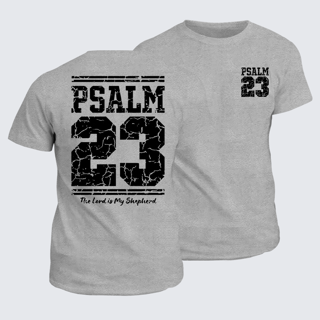 Psalm 23 The Lord Is My Shepherd Jesus God Christian Cotton T-Shirt