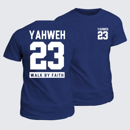 Walk By Faith Jesus God Christian Cotton T-Shirt