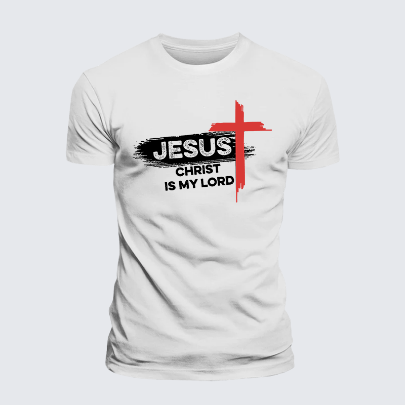 Jesus Christ Is My Lord Jesus God Christian Premium Mercerized Cotton Tee