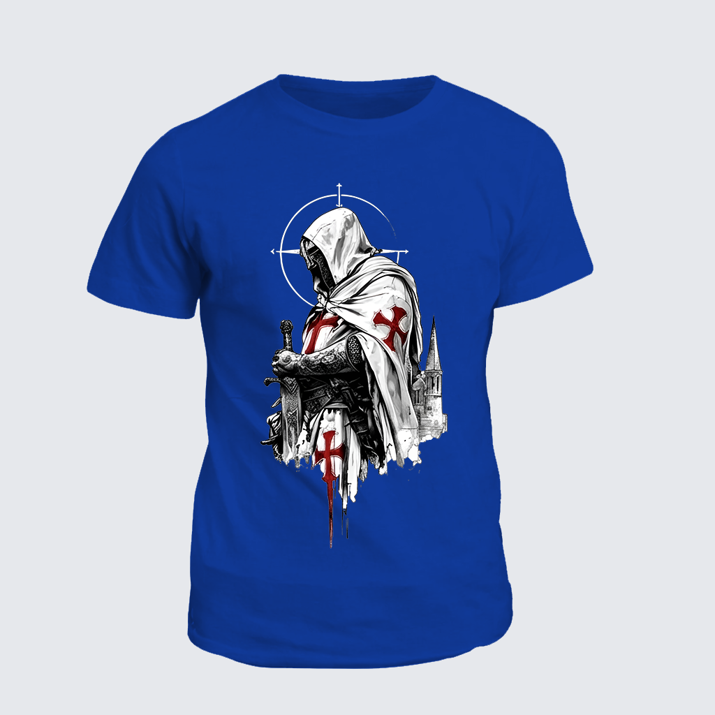 Crusader Spirit Jesus God Christian Cotton T-Shirt