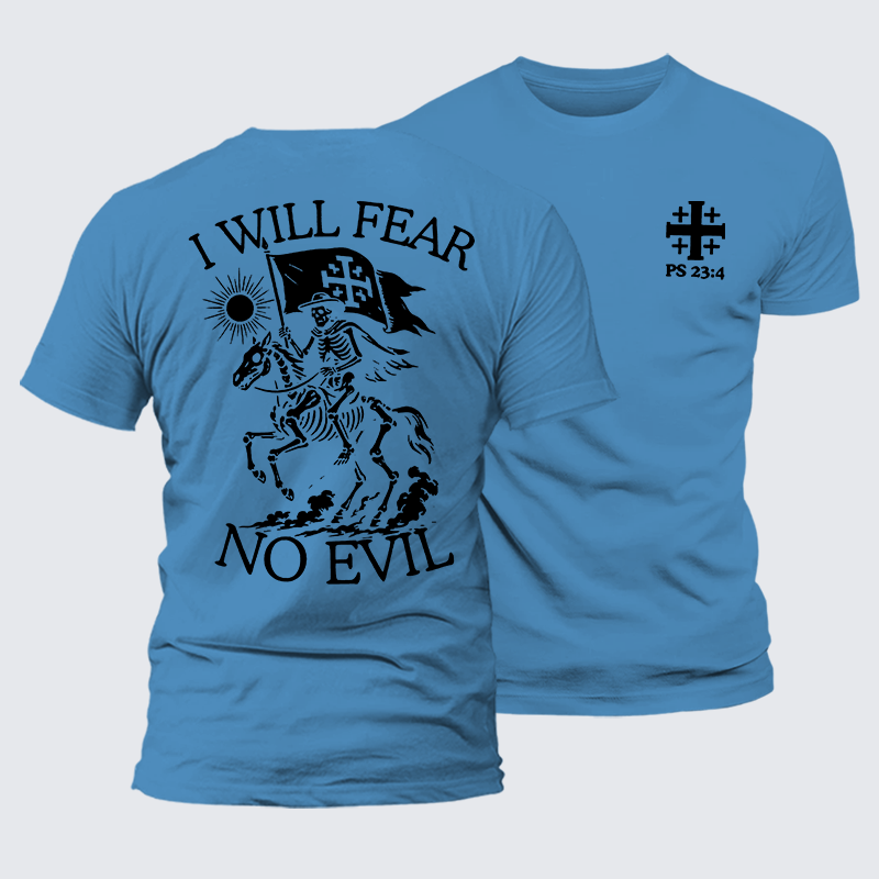I Will Fear Jesus God Christian Premium Mercerized Cotton Tee