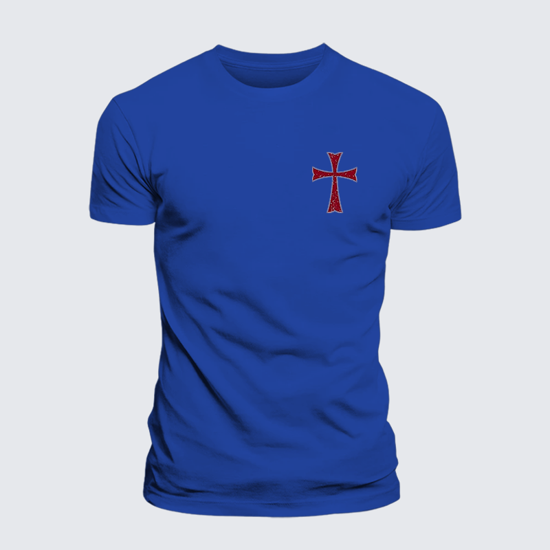 Knights Templar Crusader Cross Jesus God Christian Cotton T-Shirt
