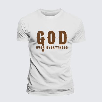 God over Everything Jesus God Christian Premium Mercerized Cotton Tee