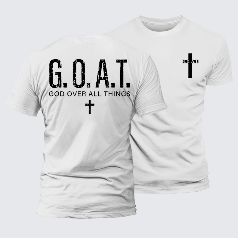 God over All Things Jesus God Christian Premium Mercerized Cotton Tee