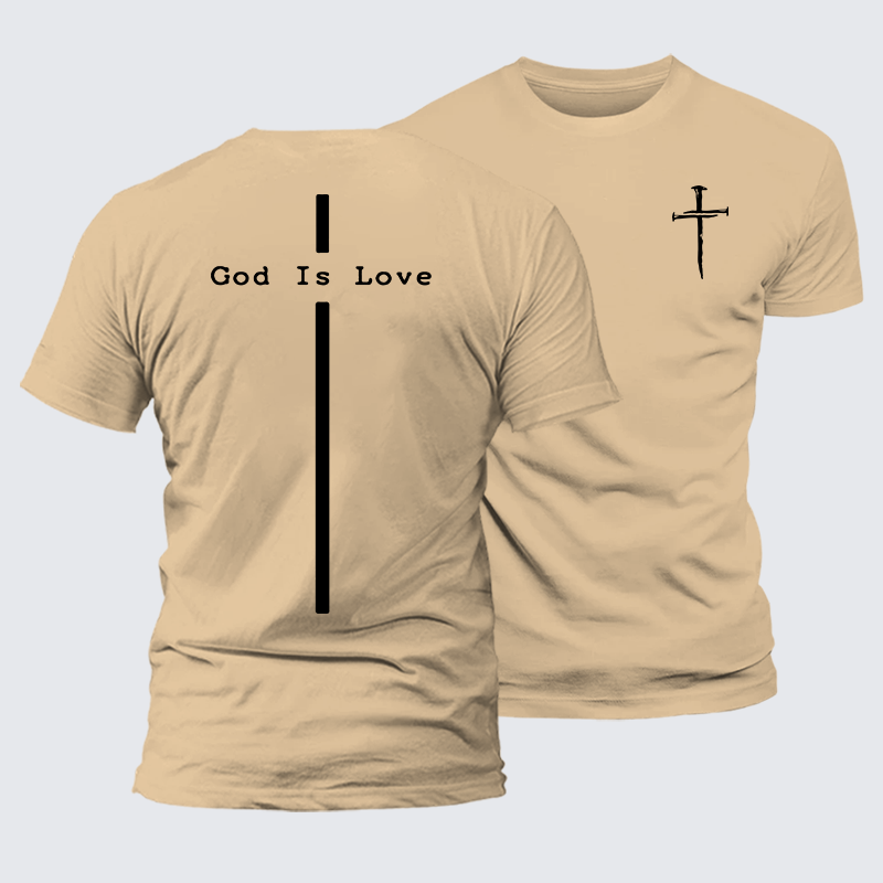 God Is Love Jesus God Christian Premium Mercerized Cotton Tee