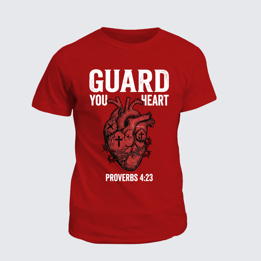 Guard Your Heart Jesus God Christian Cotton T-Shirt